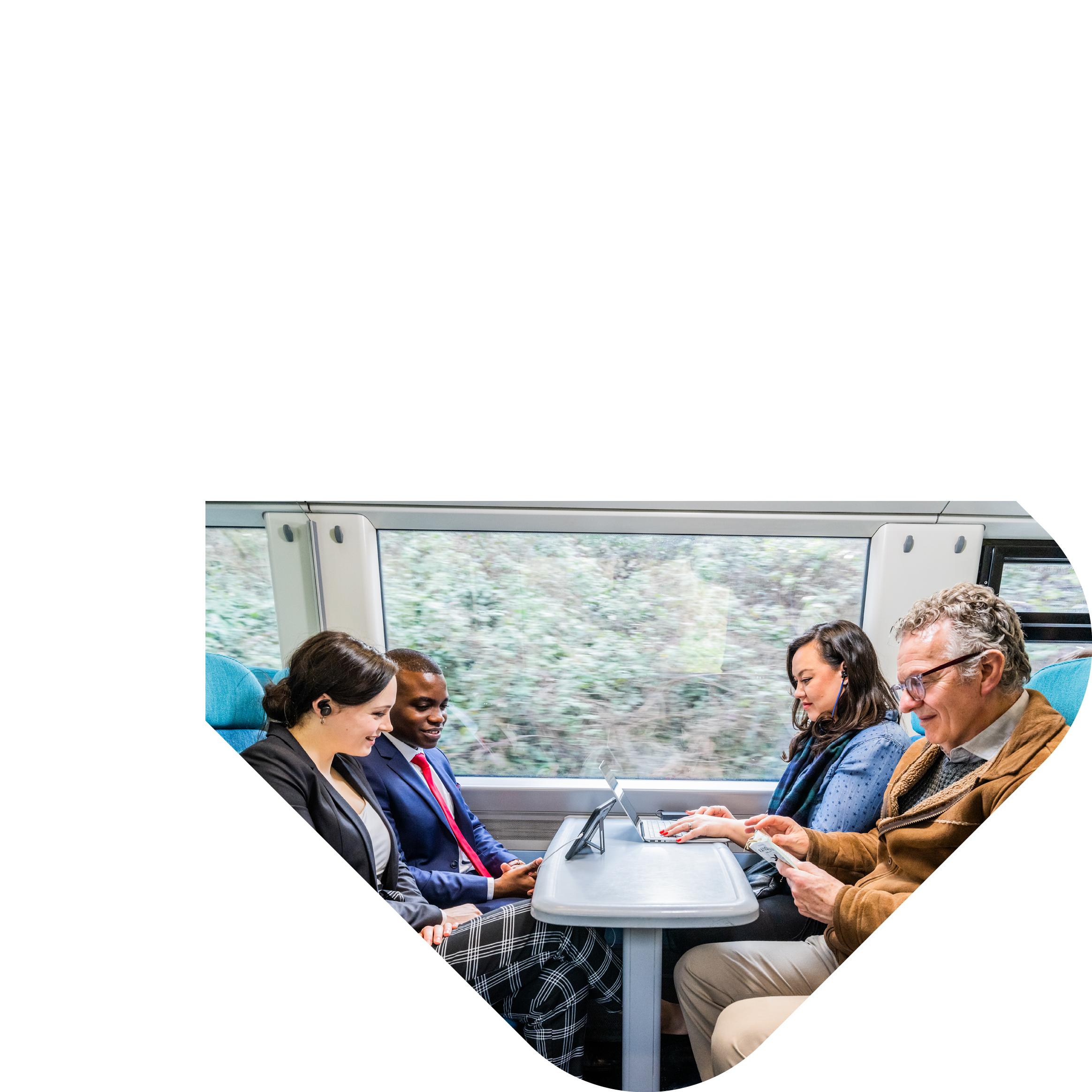 Porterbrook, London - Passengers on train